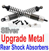 Wltoys 10428-B2 Parts-Upgrade Metal Rear Shock Absorbers(2pcs)-Silver,Wltoys 10428-B2 Rc Car Parts,High speed 1:10 Scale 4wd,10428-B2 Electric Power On Road Drift Racing Truck Car Parts